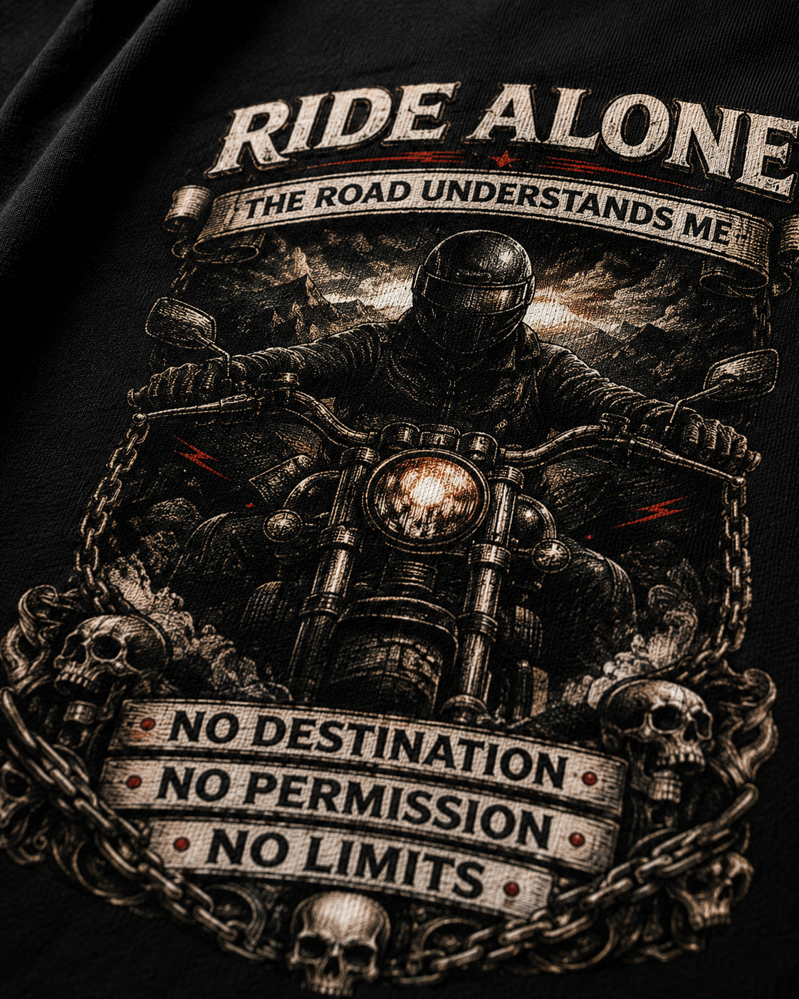 Ride Alone Biker Oversized T-Shirt