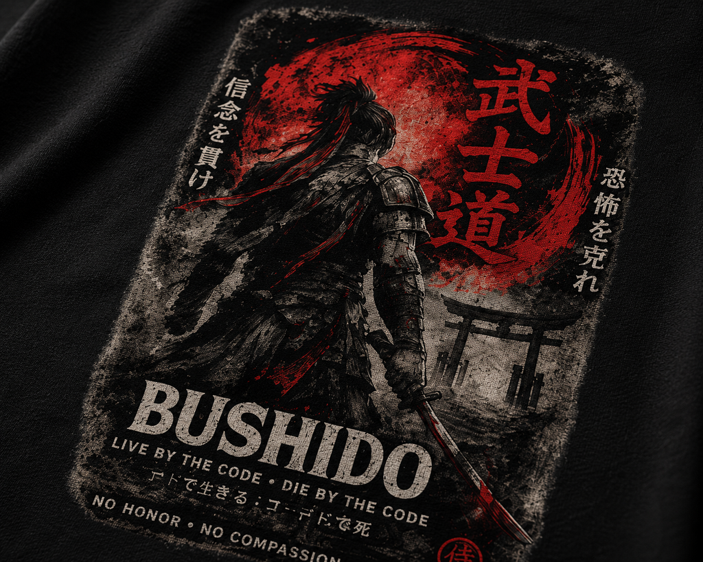 Bushido Samurai Oversized Graphic T-Shirt
