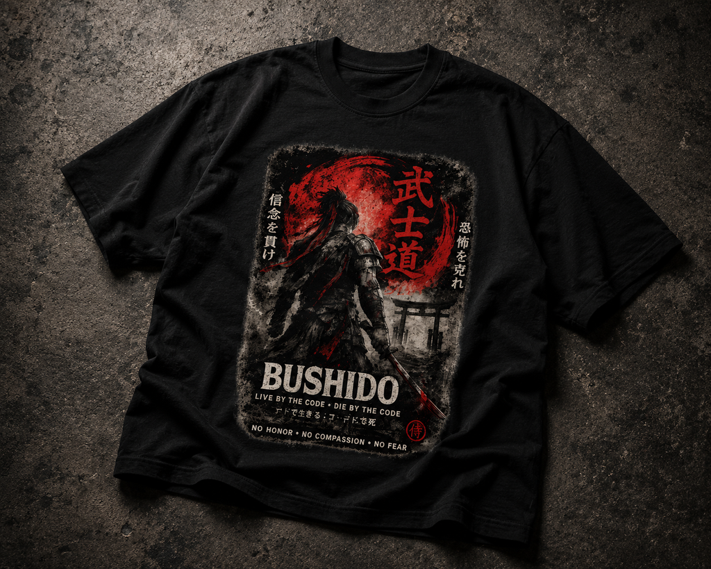 Bushido Samurai Oversized Graphic T-Shirt