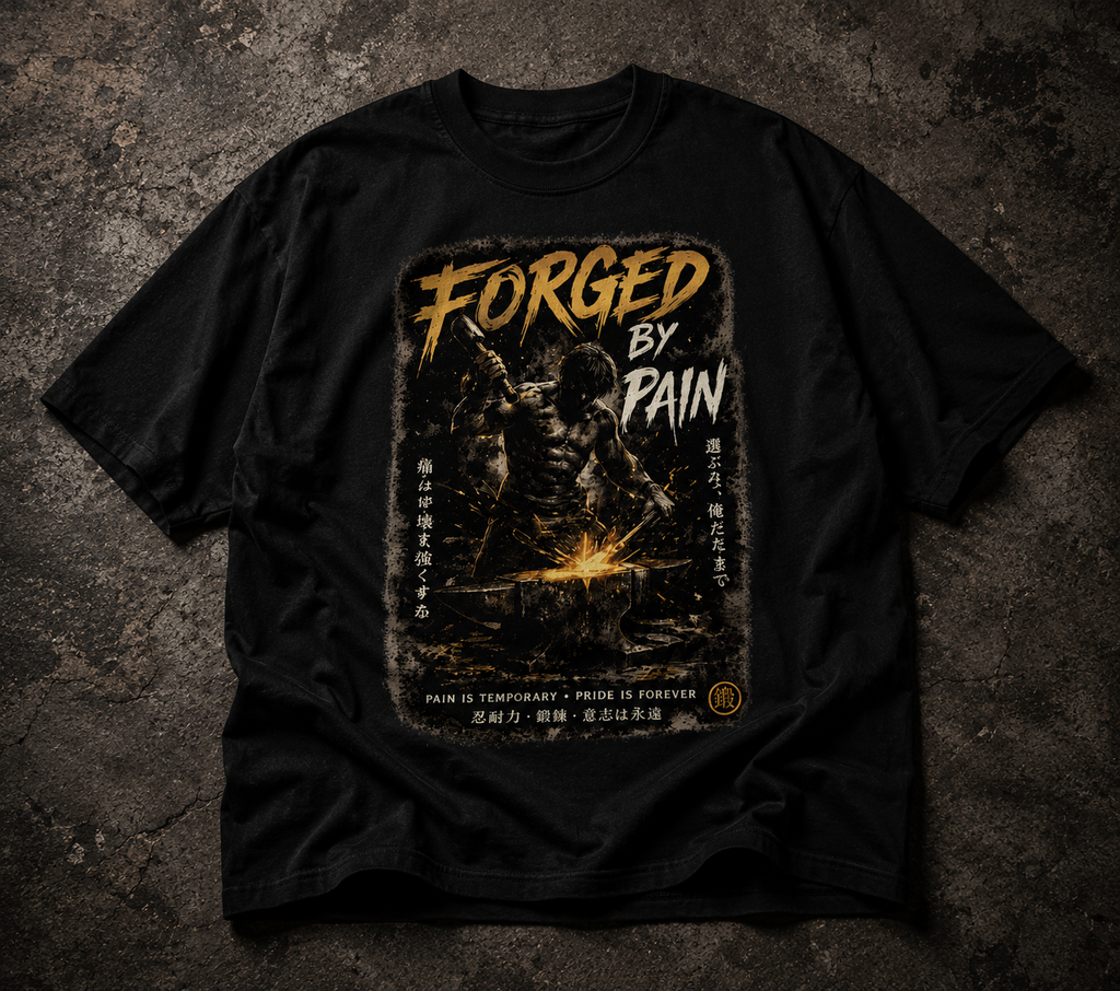 Forged By Pain Motivation Oversized Tee