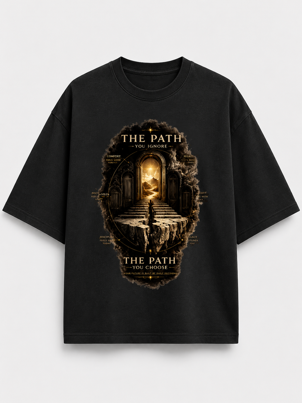 Choose Your Path Oversized Streetwear T-Shirt
