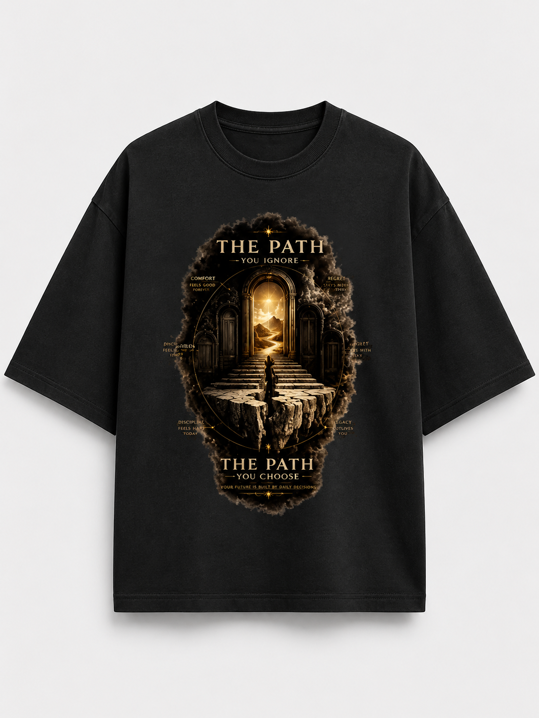 Choose Your Path Oversized Streetwear T-Shirt