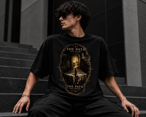 Choose Your Path Oversized Streetwear T-Shirt