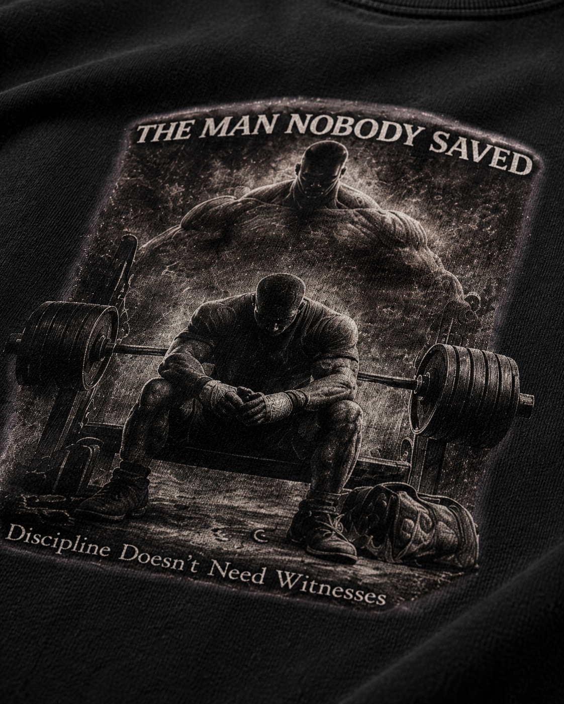 The Man Nobody Saved Motivation Oversized Tee