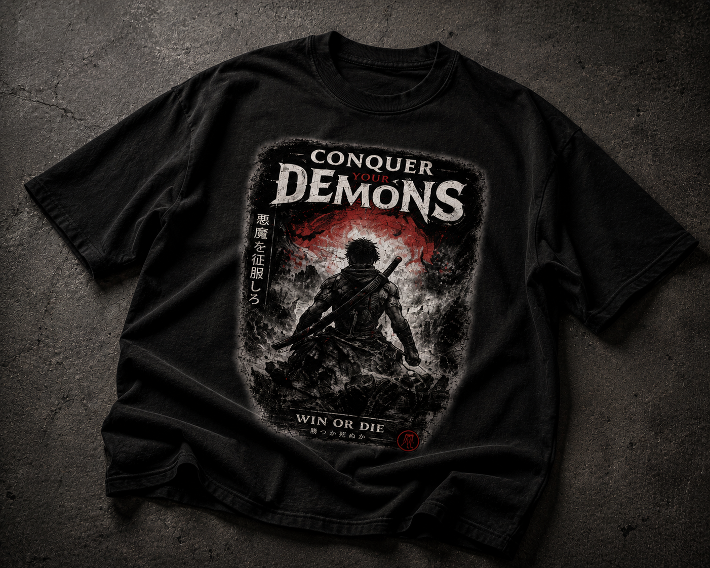 Conquer Your Demons Oversized Graphic T-Shirt